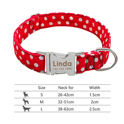 Nylon Dog Personalized Pet Collar