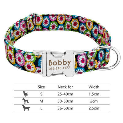 Nylon Dog Personalized Pet Collar