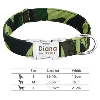 Nylon Dog Personalized Pet Collar