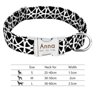 Nylon Dog Personalized Pet Collar