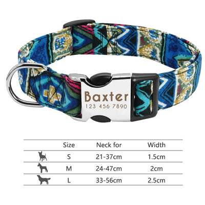 Nylon Dog Personalized Pet Collar