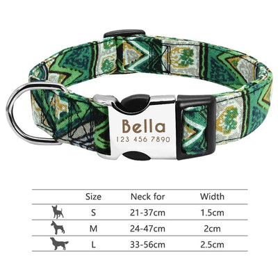 Nylon Dog Personalized Pet Collar