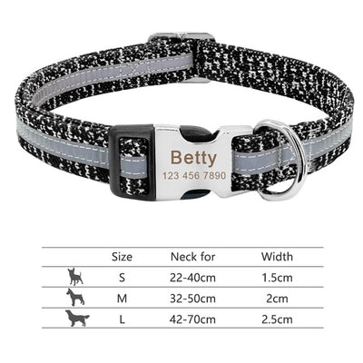 Nylon Dog Personalized Pet Collar